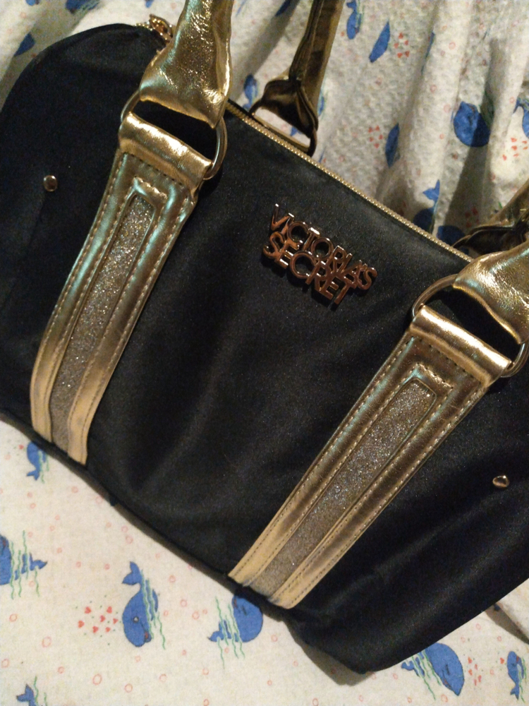 Victoria's Secret black gold like new small satchel